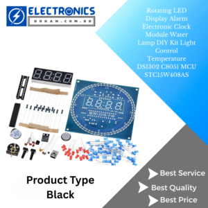 Rotating LED Display Alarm Electronic Clock Module Water Lamp DIY Kit Light Control Temperature DS1302 C8051 MCU STC15W408AS